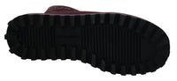 Dolce & Gabbana Bordeaux Nylon Boots Padded Mid Men's Shoes