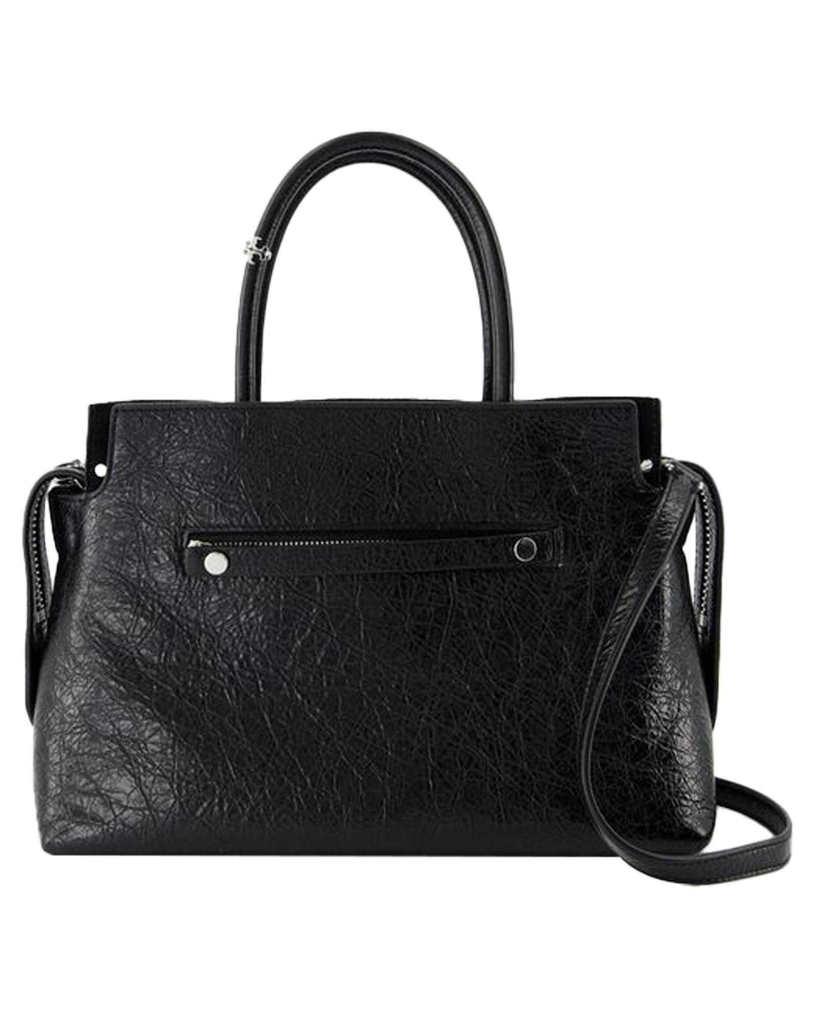 Tory Burch Leather TopHandle Satchel Women Black | Black Handbags ONE SIZE black | black