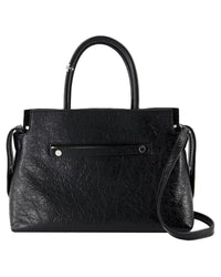 Tory Burch Leather TopHandle Satchel Women Black | Black Handbags ONE SIZE black | black