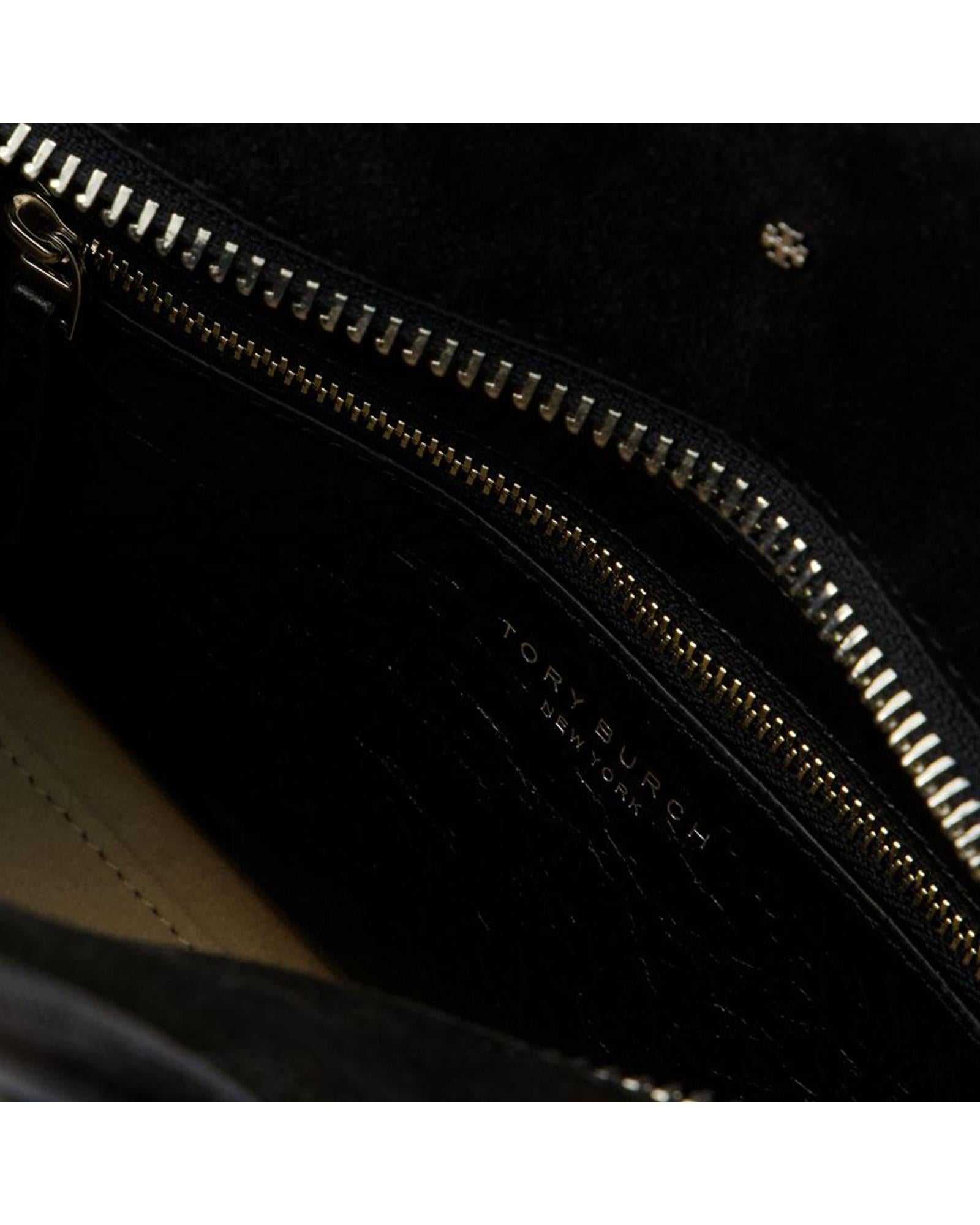 Tory Burch Leather TopHandle Satchel Women Black | Black Handbags