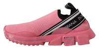 Dolce & Gabbana Pink Low Top Slip On Casual Sorrento Women's Sneakers