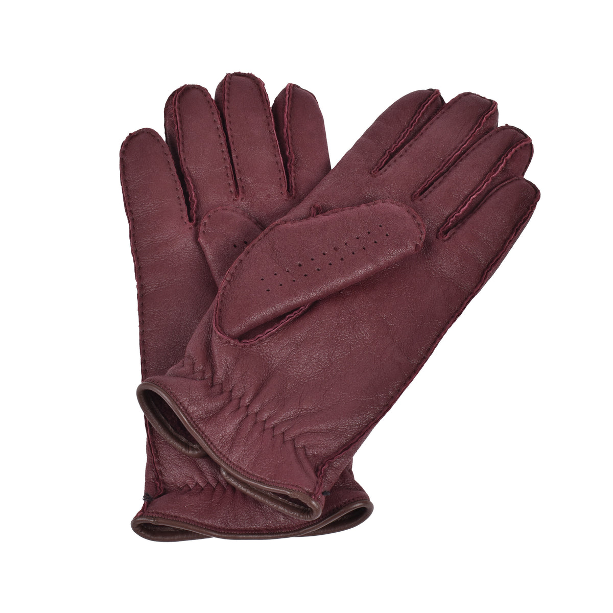 Brunello Cucinelli Perforated-Detail Leather Gloves