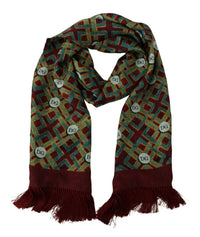 Dolce & Gabbana Multicolor DG Logo Shawl Warm Neck Wrap Fringe Men's Scarf
