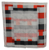 Costume National Gray Red Shawl Foulard Wrap Women's Scarf