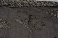 Costume National Gray Logo Knit Neck Wrap Shawl Women's Scarf