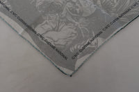 Costume National Gray Print Shawl Foulard Branded Women's Scarf