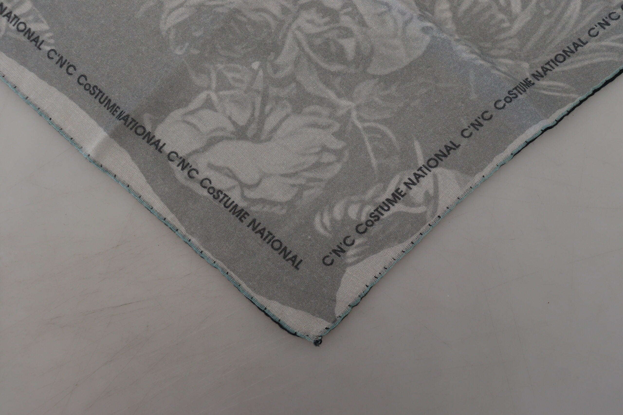 Costume National Gray Print Shawl Foulard Branded Women's Scarf