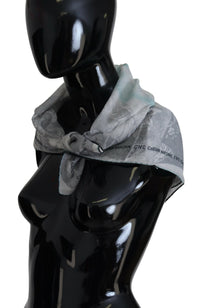 Costume National Gray Print Shawl Foulard Branded Women's Scarf