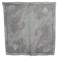 Costume National Gray Print Shawl Foulard Fringes Women's Scarf