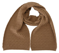 Dolce & Gabbana Dark Brown Wrap Shawl Knitted Camel Women's Scarf