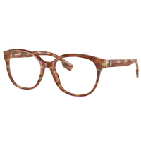Burberry Eyeglasses Square Full Rim, Spotted Brown Frame and Clear Demo Lenses Lens BE23323915