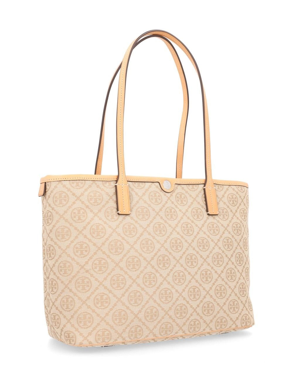 Tory Burch Women "T Monogram Zip" Small Tote Bag