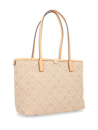 Tory Burch Women "T Monogram Zip" Small Tote Bag