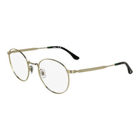Lacoste Eyeglasses Round Full Rim, Gold Frame and Clear Demo Lenses Lens L2308714