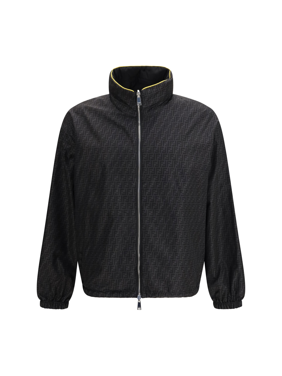 Fendi Men Ff Jacquard Zipped Reversible Windbreaker