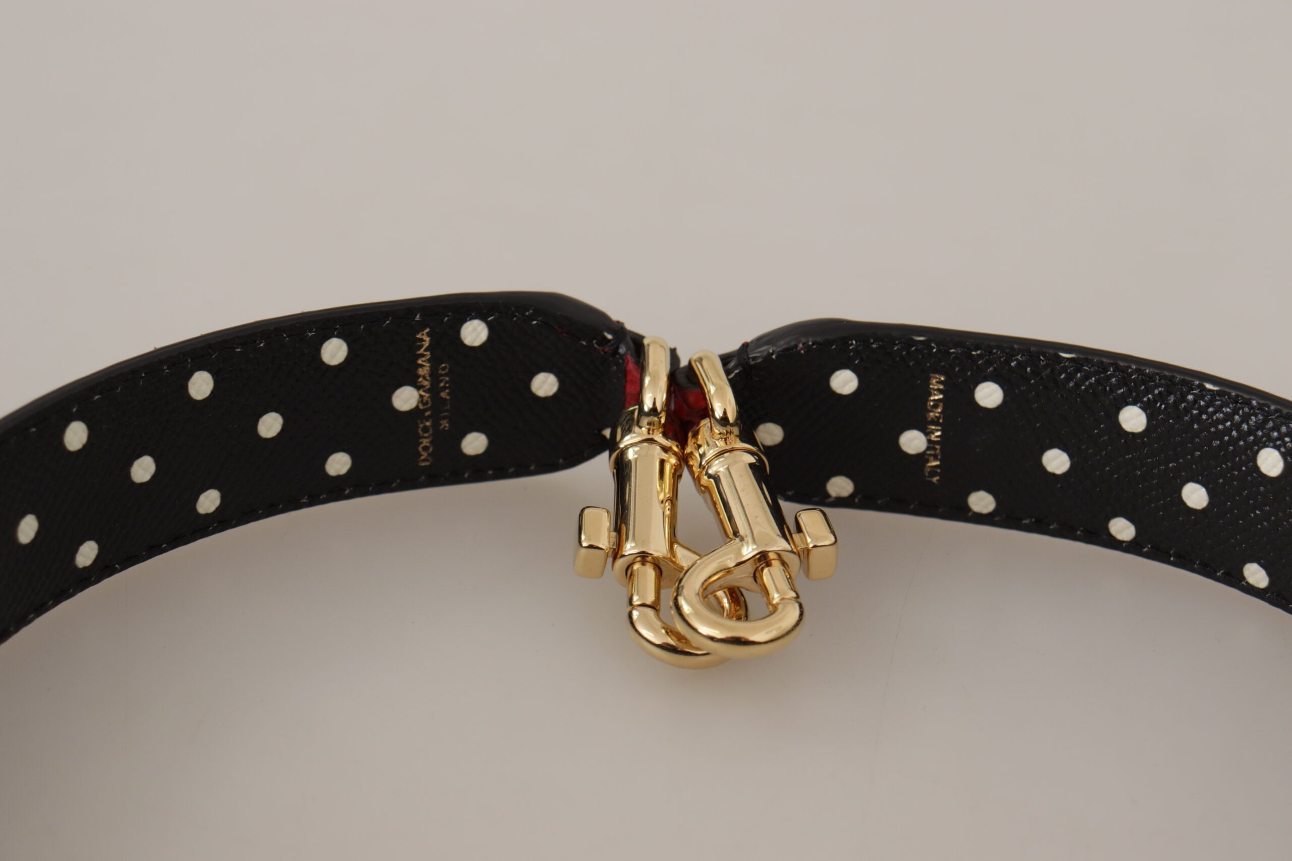 Dolce & Gabbana Dolce & Gabbana Red Exotic Leather Crystals Bag Shoulder Women's Strap