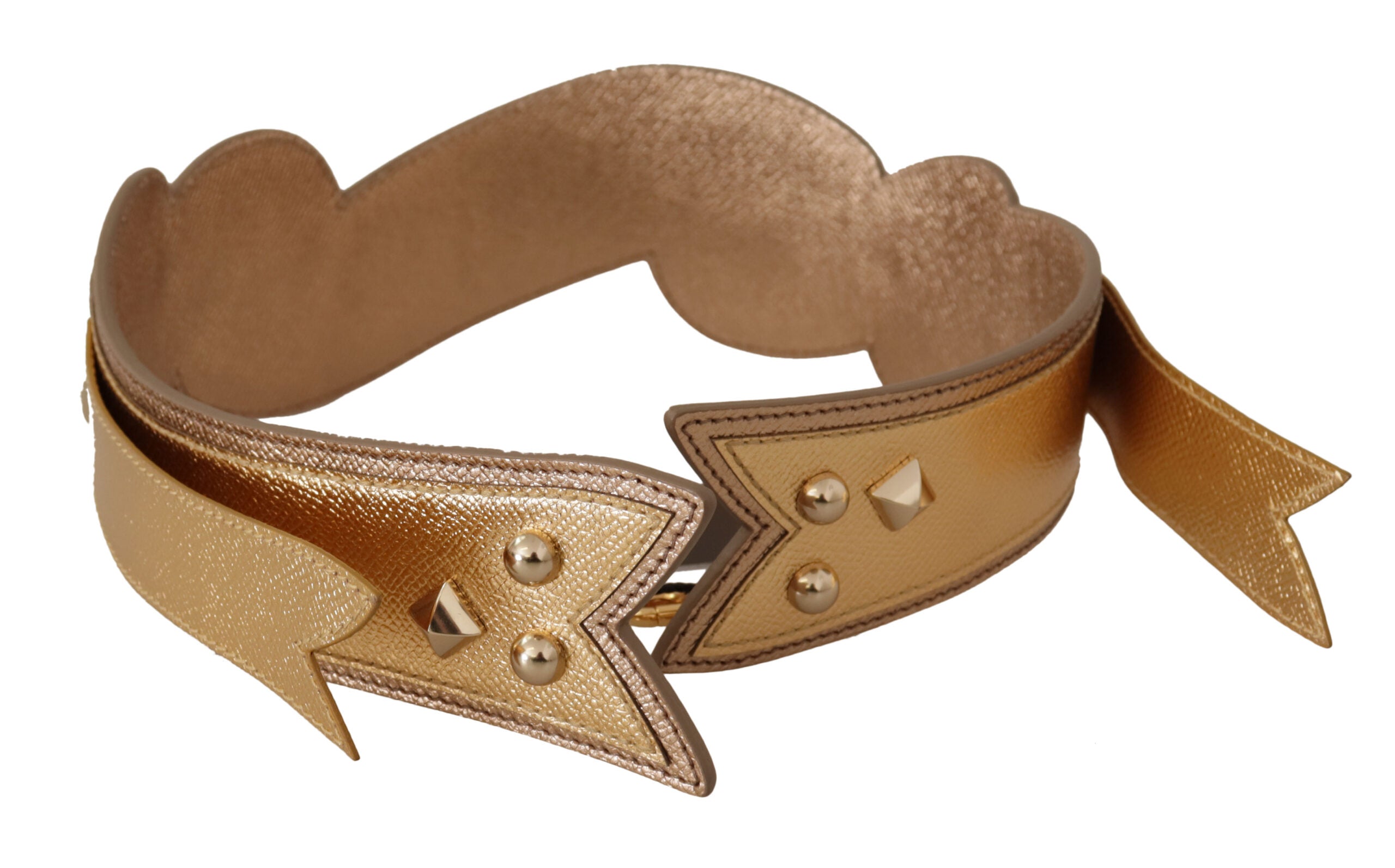 Dolce & Gabbana Dolce & Gabbana Gold Leather LOVE Patch Bag Shoulder Women's Strap