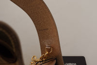 Dolce & Gabbana Dolce & Gabbana Gold Leather LOVE Patch Bag Shoulder Women's Strap