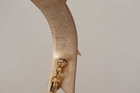 Dolce & Gabbana Dolce & Gabbana Gold Leather LOVE Patch Bag Shoulder Women's Strap