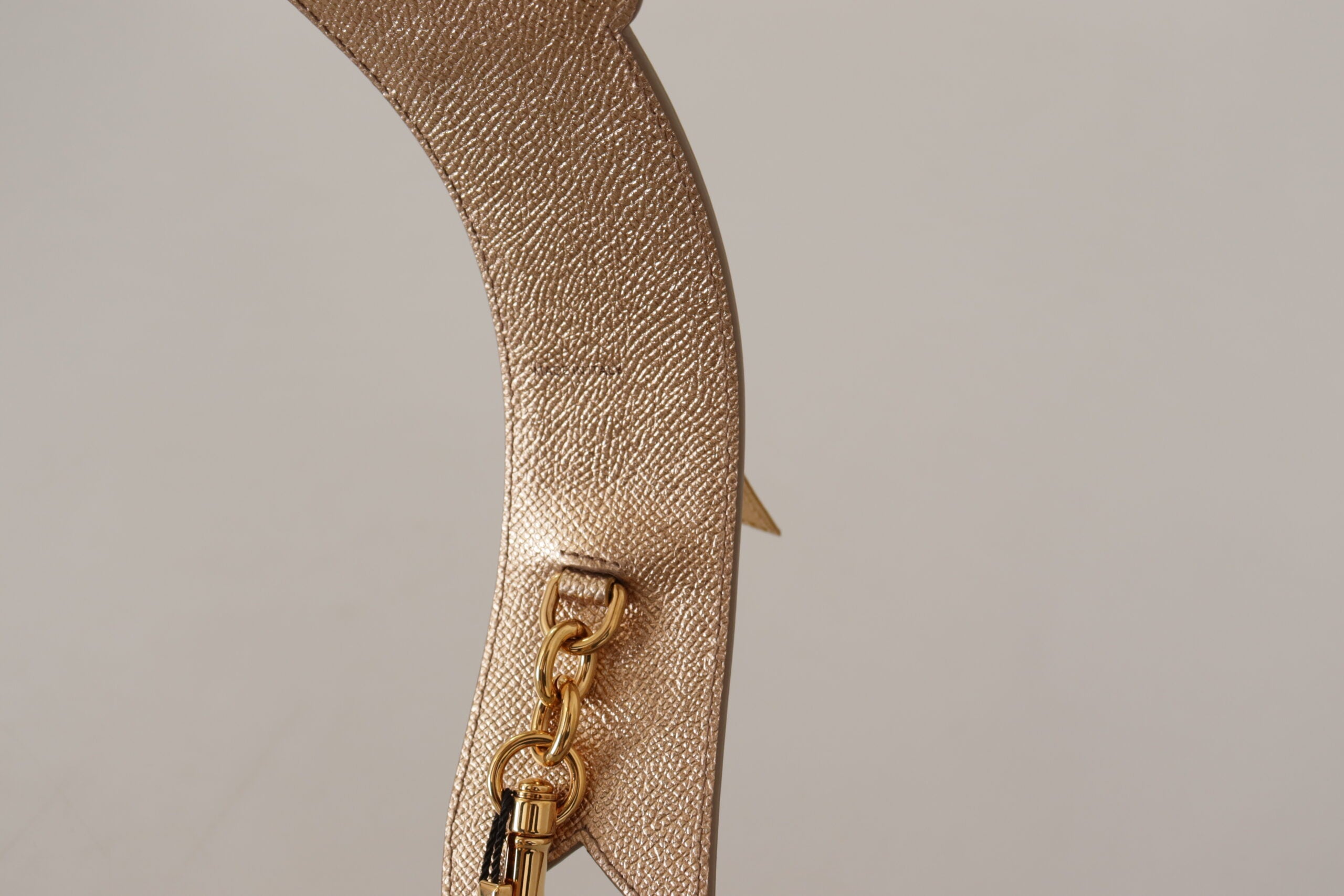 Dolce & Gabbana Dolce & Gabbana Gold Leather LOVE Patch Bag Shoulder Women's Strap