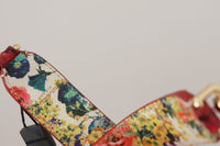 Dolce & Gabbana Dolce & Gabbana Red Exotic Leather Crystals Reversible Shoulder Women's Strap