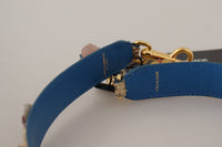 Dolce & Gabbana Dolce & Gabbana Beige Python Leather Floral Studded Shoulder Women's Strap