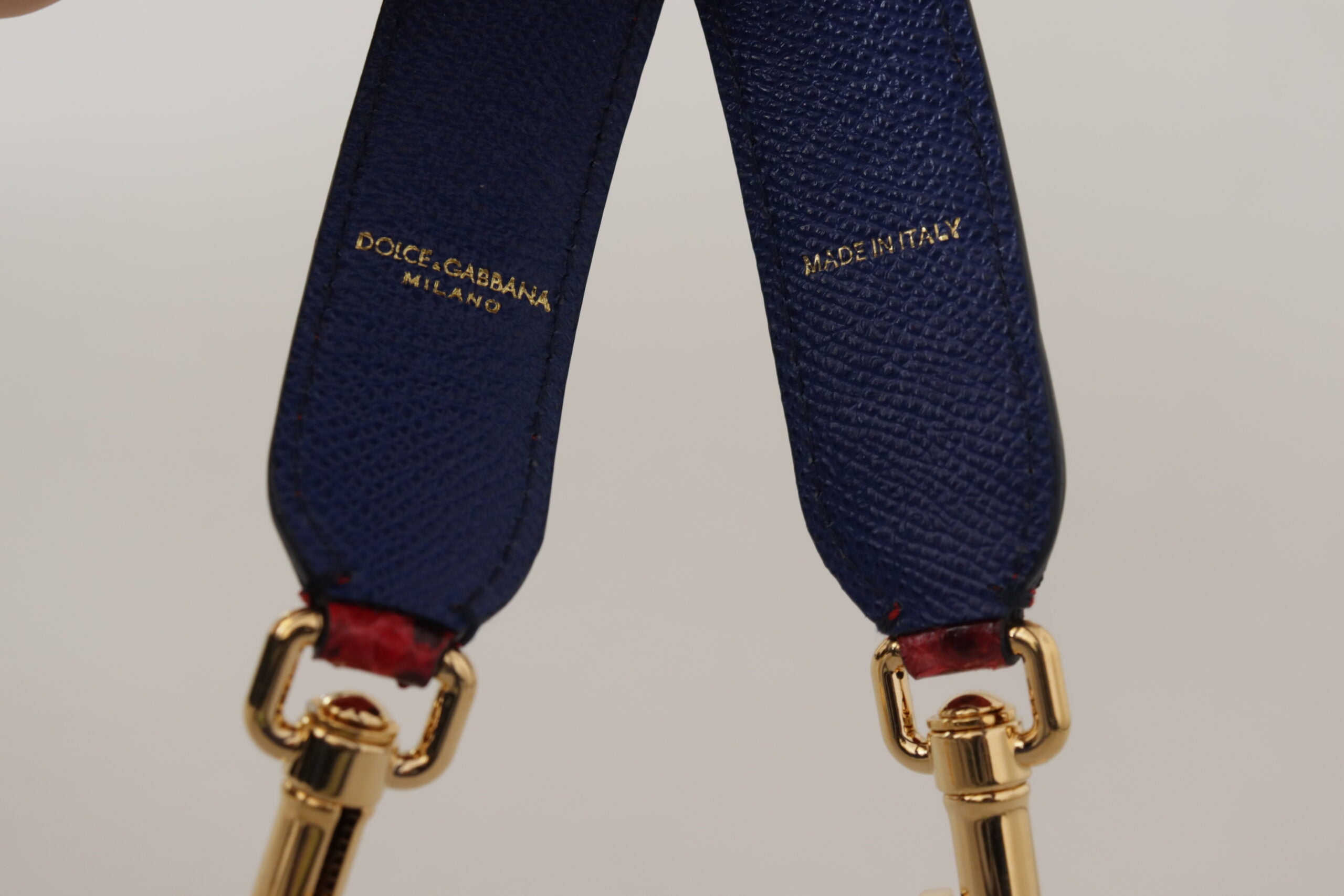Dolce & Gabbana Dolce & Gabbana Red Exotic Leather Crystals Shoulder Women's Strap