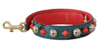 Dolce & Gabbana Dolce & Gabbana Green Crystals Leather Bag Shoulder Women's Strap
