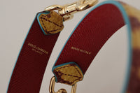 Dolce & Gabbana Dolce & Gabbana Yellow Red Leather Gold Tone Shoulder Women's Strap