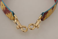 Dolce & Gabbana Dolce & Gabbana Yellow Red Leather Gold Tone Shoulder Women's Strap