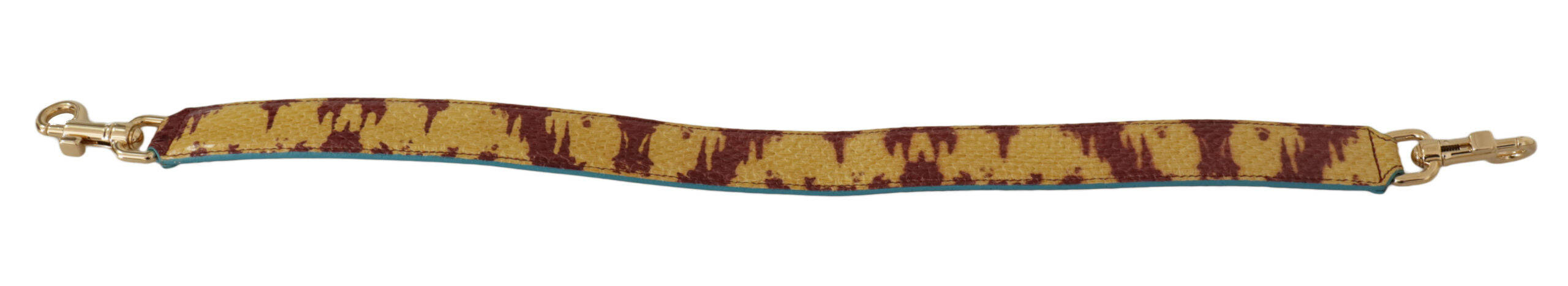 Dolce & Gabbana Dolce & Gabbana Yellow Red Leather Gold Tone Shoulder Women's Strap