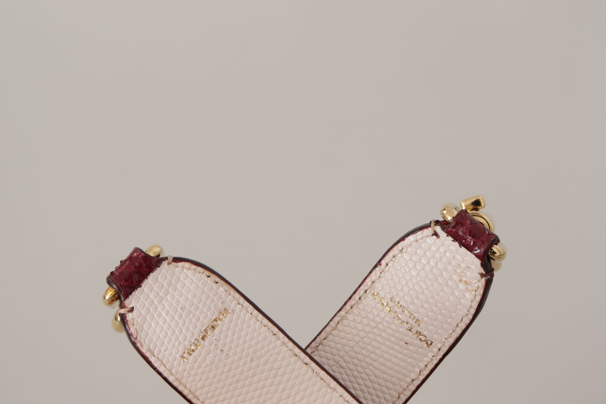 Dolce & Gabbana Dolce & Gabbana Bordeaux Leather Crystals Bag Shoulder Women's Strap
