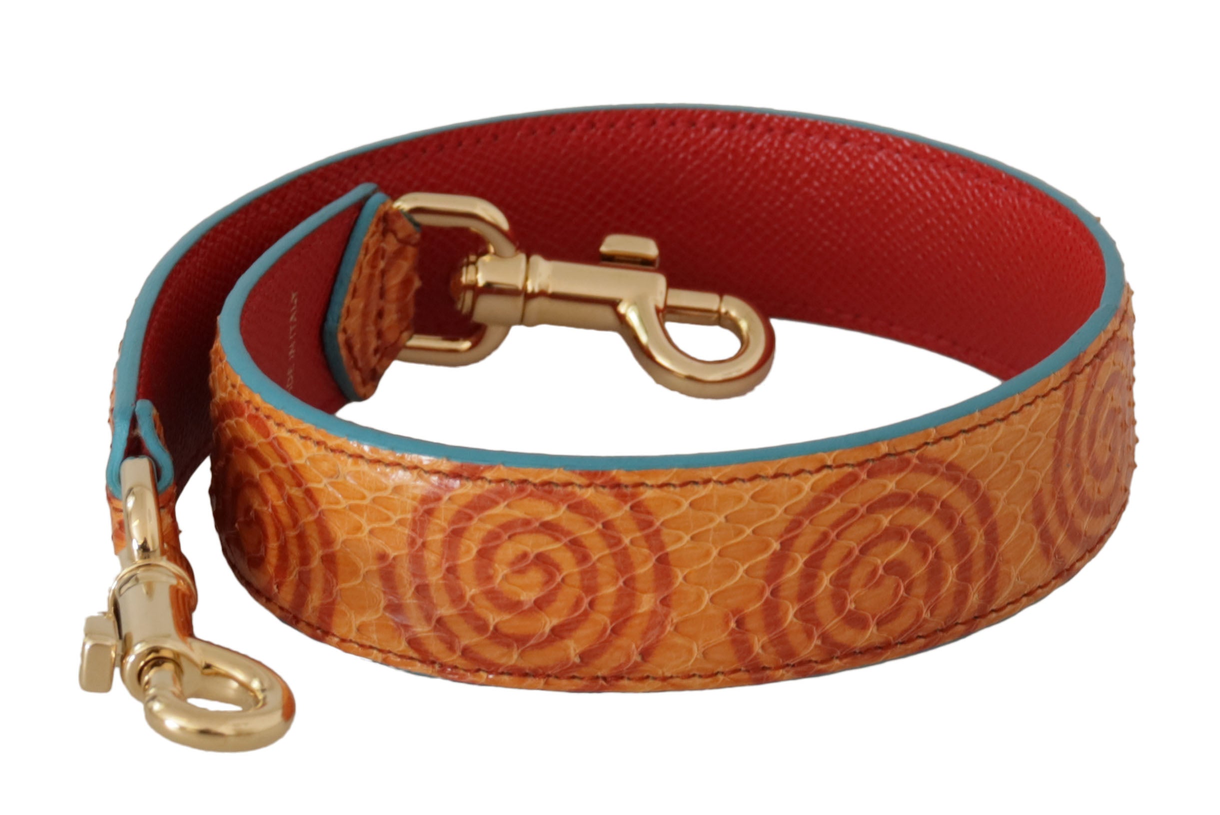 Dolce & Gabbana Dolce & Gabbana Orange Leather Swirl Print Bag Shoulder Women's Strap