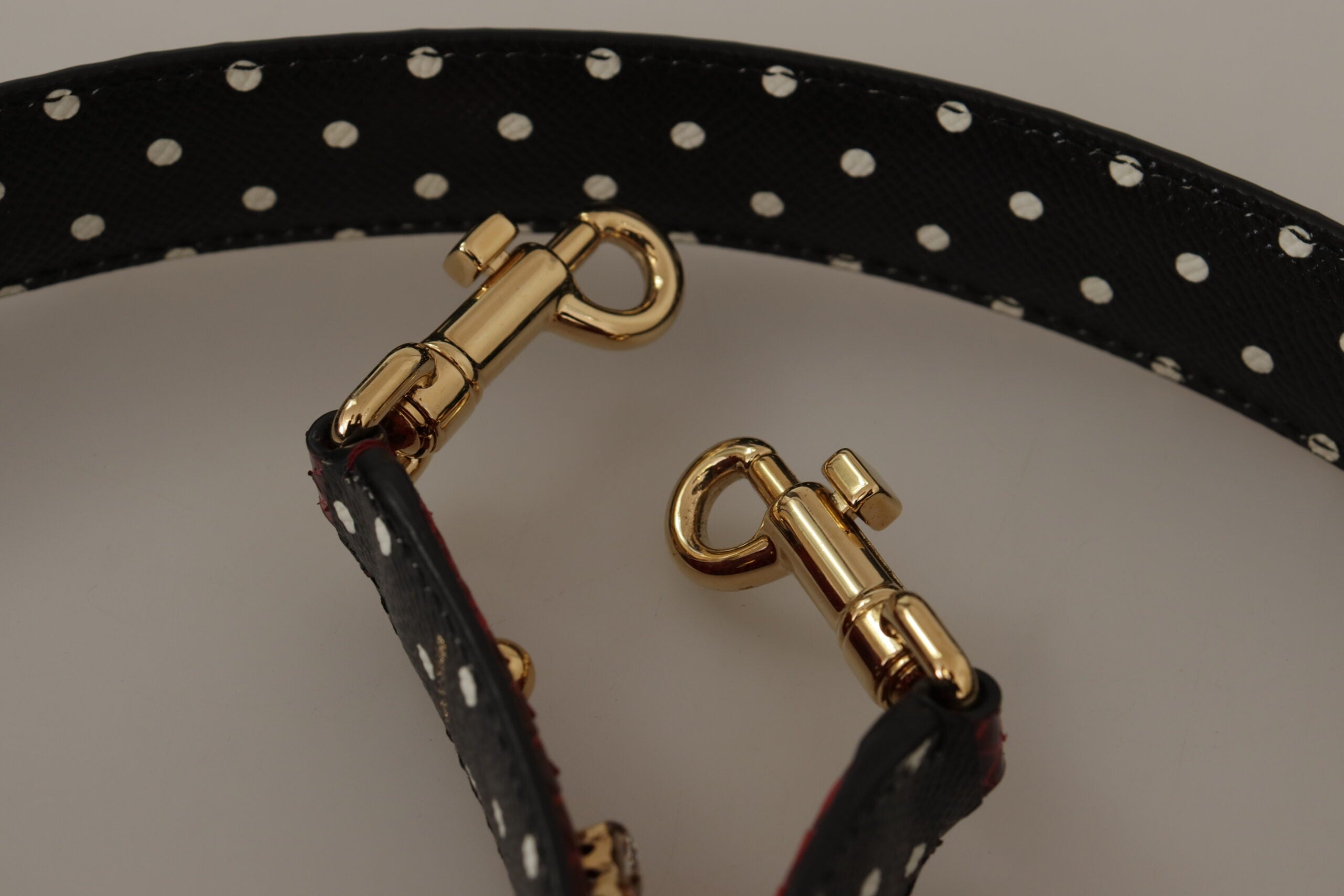 Dolce & Gabbana Dolce & Gabbana Red Python Leather Crystals Reversible Shoulder Women's Strap