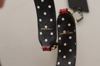Dolce & Gabbana Dolce & Gabbana Red Python Leather Crystals Reversible Shoulder Women's Strap