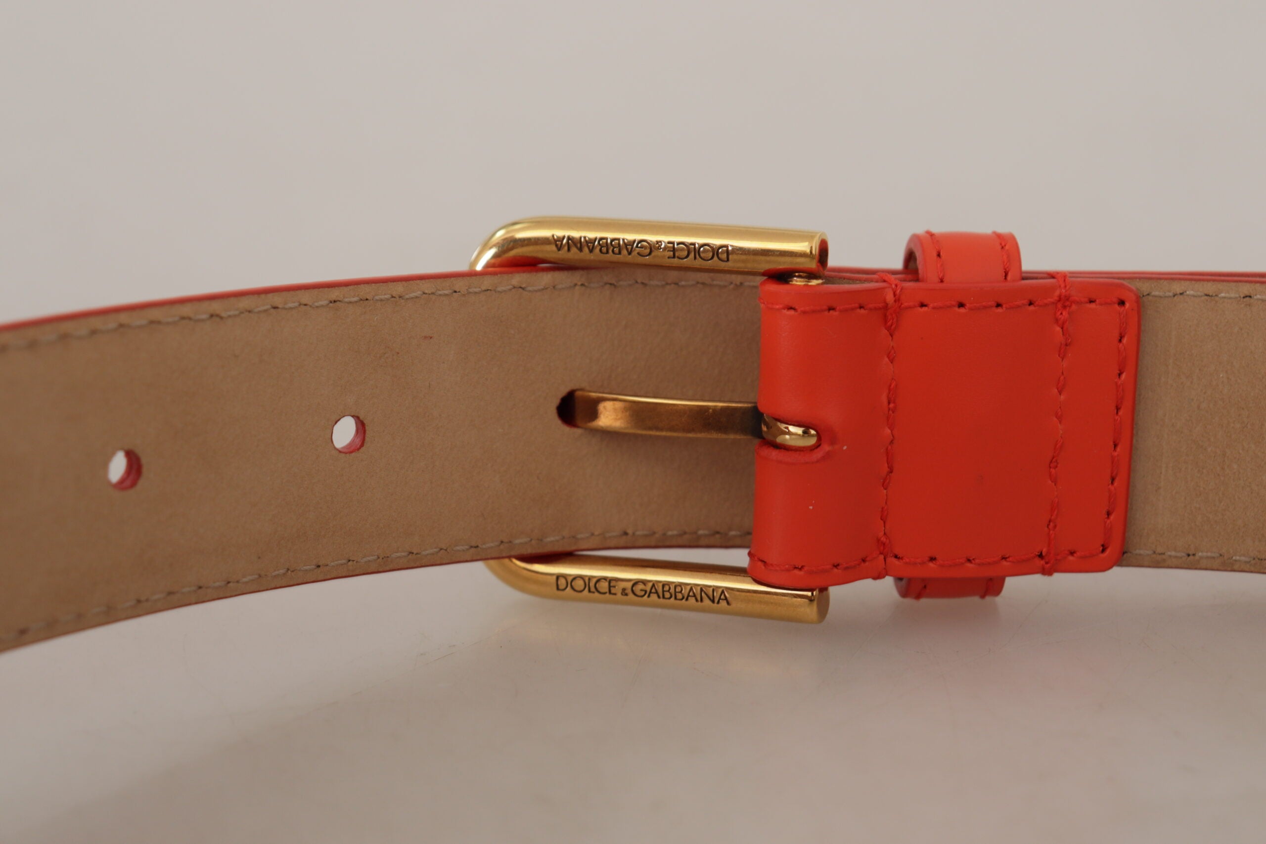 Dolce & Gabbana Dolce & Gabbana Orange Leather Devotion Heart Micro Bag Headphones Women's Belt