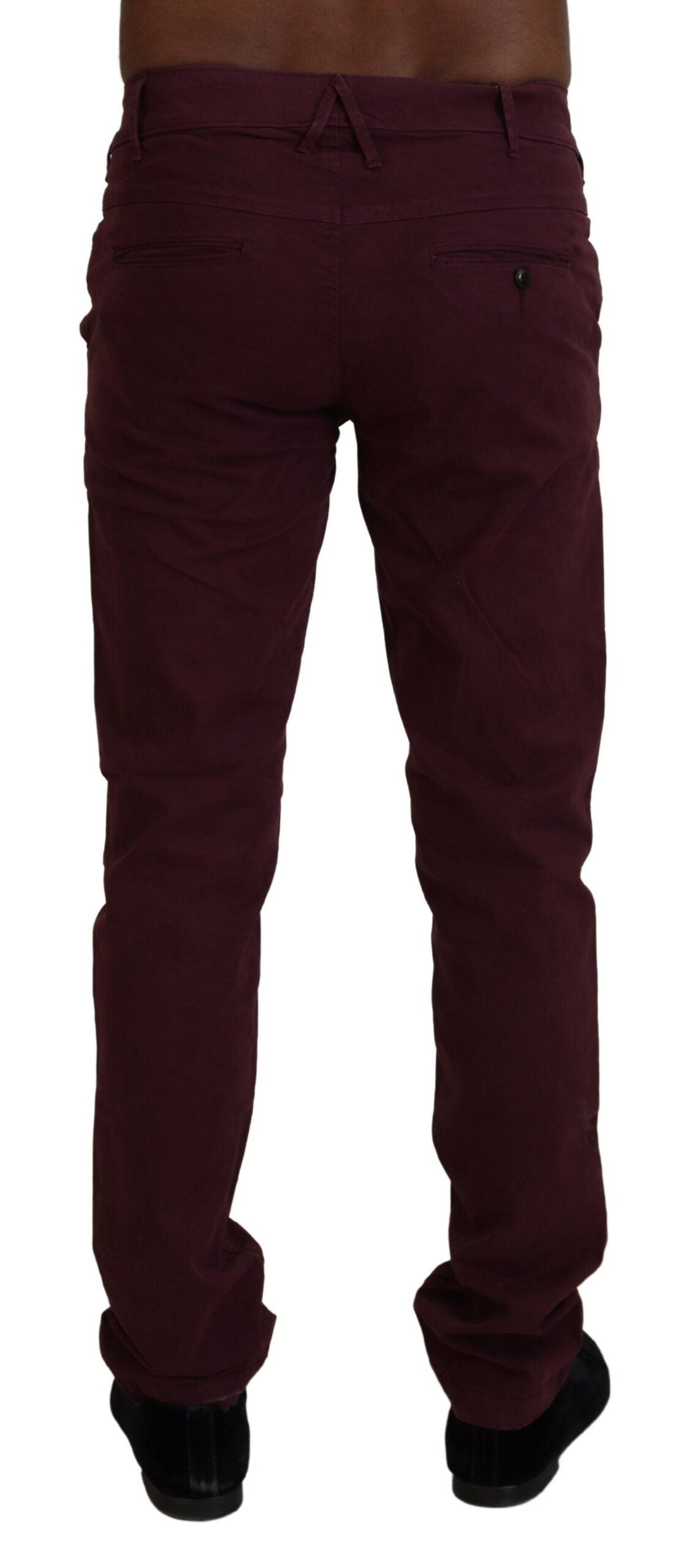 CYCLE CYCLE Elegant Maroon Casual Skinny Men's Pants