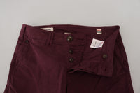 CYCLE CYCLE Elegant Maroon Casual Skinny Men's Pants