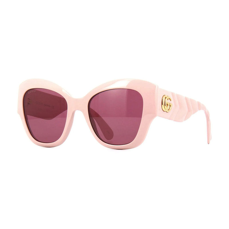 Gucci Sunglasses Cat Eye Full Rim, Black Frame and Grey Lens GG0808S001