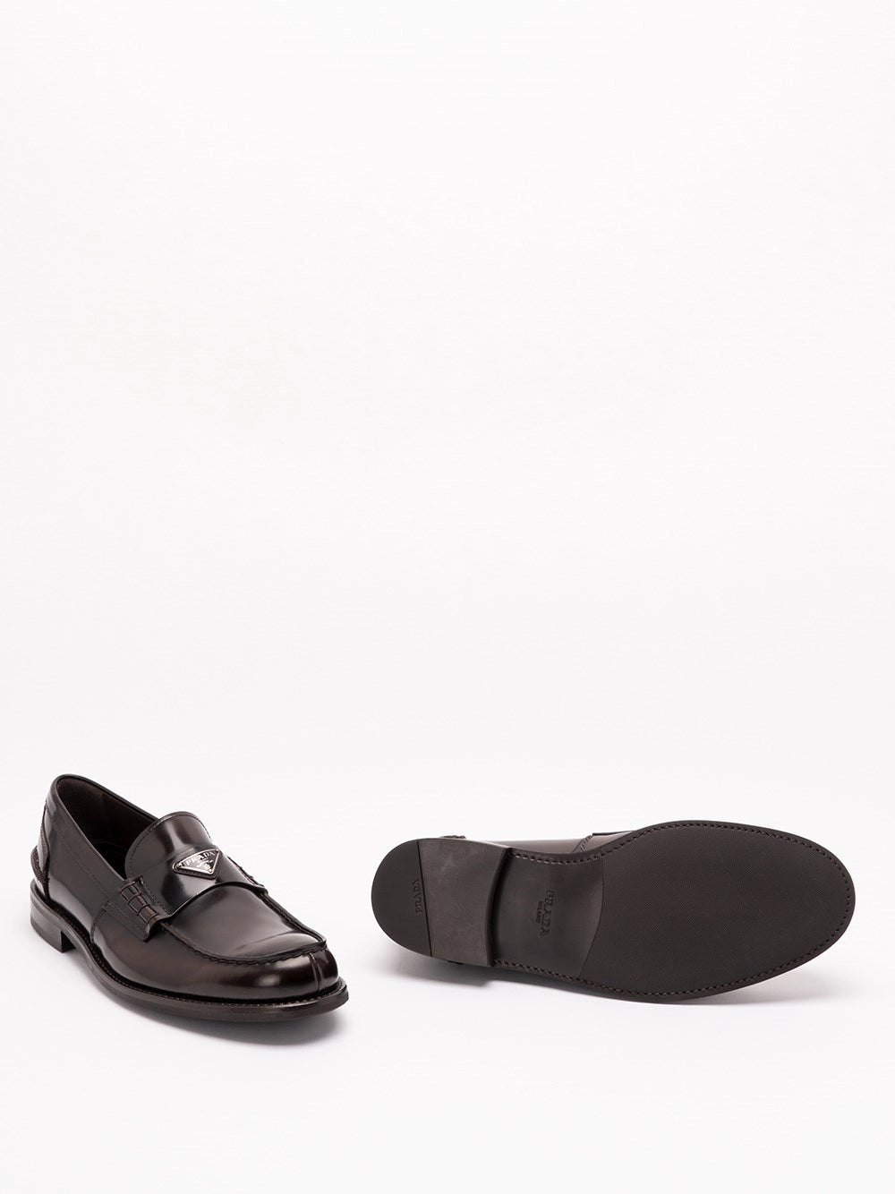 Prada Prada Men Brushed Leather Loafers