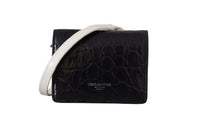 Dolce & Gabbana Dolce & Gabbana Blue White Caiman Leather Strap Card Holder Men's Wallet