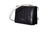 Dolce & Gabbana Dolce & Gabbana Blue White Caiman Leather Strap Card Holder Men's Wallet