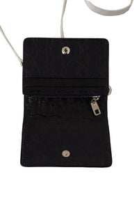 Dolce & Gabbana Dolce & Gabbana Blue White Caiman Leather Strap Card Holder Men's Wallet