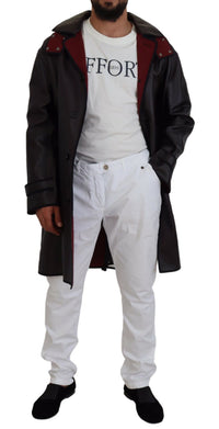 Dolce & Gabbana Black Trench Hooded Parka Cotton Men's Jacket