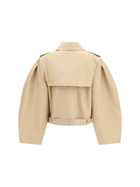Ganni Women Double-Breasted Belted Jacket