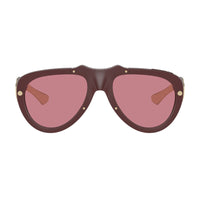 Burberry Sunglasses Aviator Full Rim, Rubber Burgundy Frame and Dark Violet Lens BE4433U414075