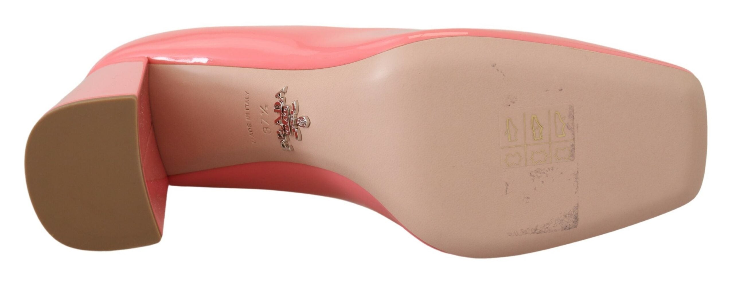 Prada Pink Patent Leather Block Heels Pumps Women's Classic – Bluefly