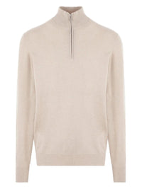 Brunello Cucinelli Men Cashmere Sweater With Half Zip