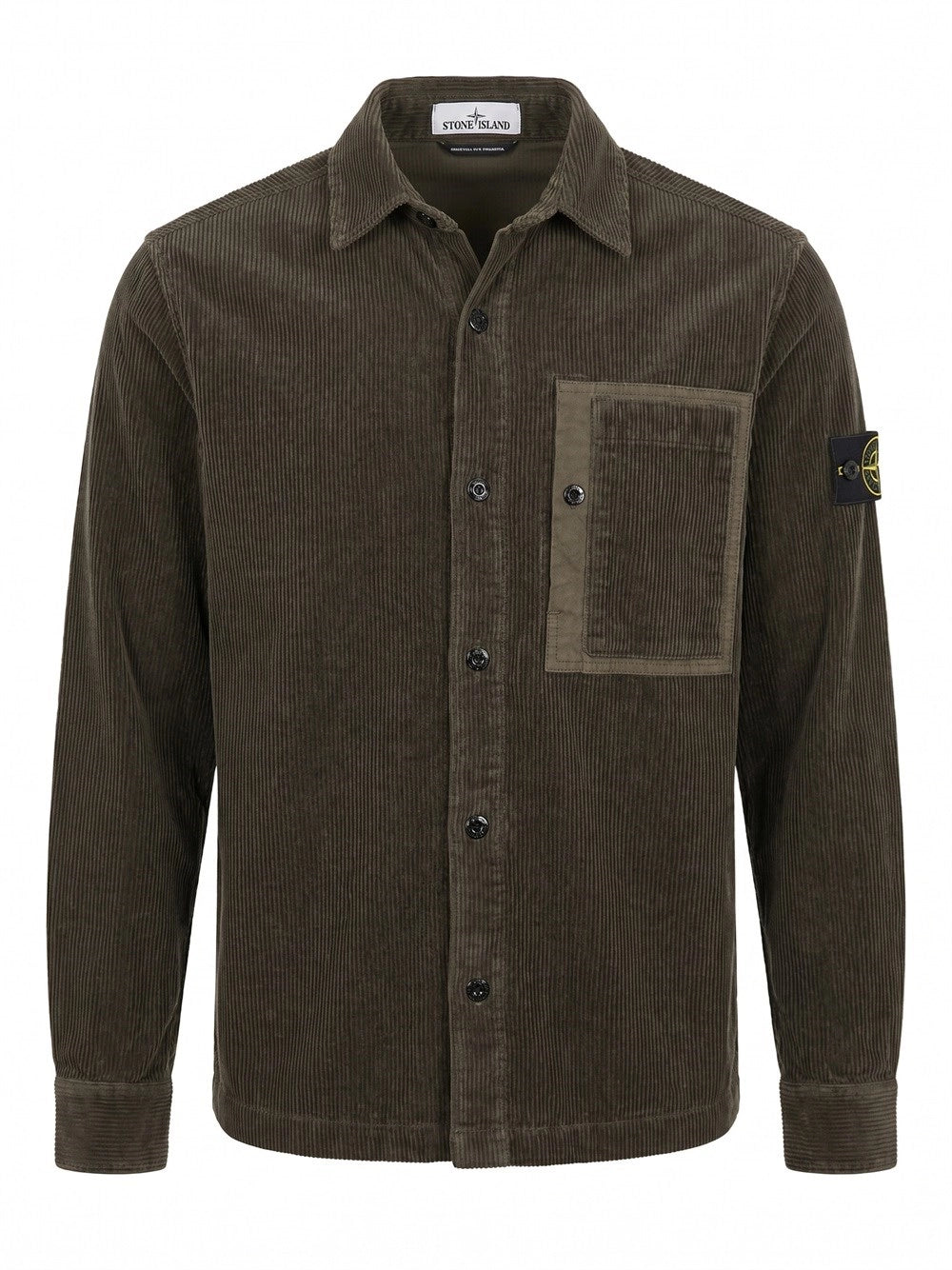 Stone Island Men Organic Cotton Corduroy Shirt