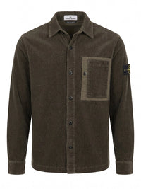 Stone Island Men Organic Cotton Corduroy Shirt